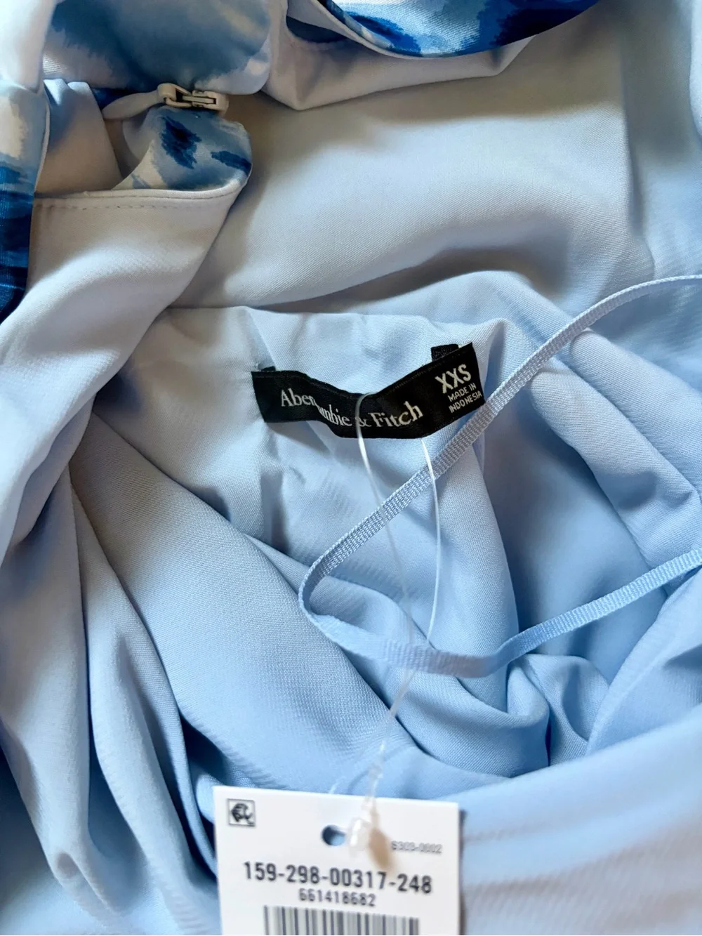 Abercrombie  Blue Floral Cowl Neck Dress